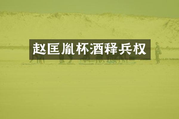 赵匡胤杯酒释兵权