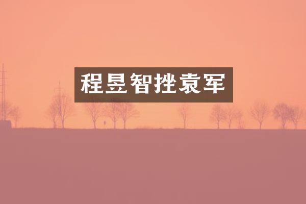 程昱智挫袁军