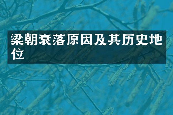 梁朝衰落原因及其历史地位