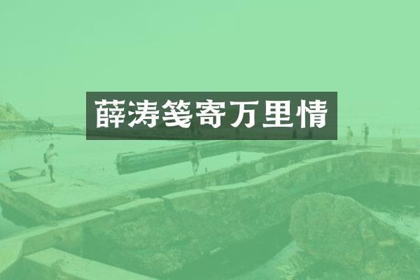 薛涛笺寄万里情