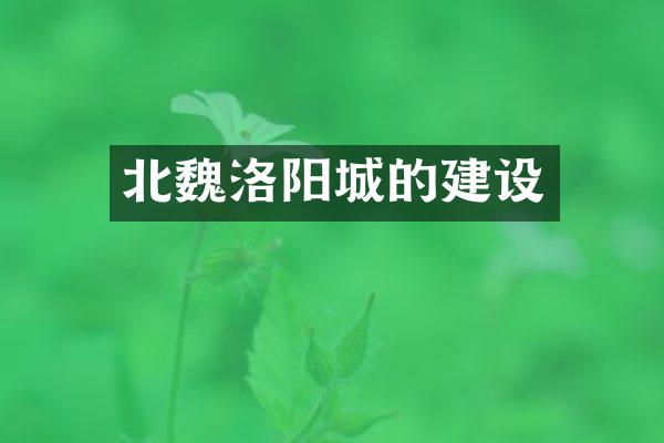 北魏洛阳城的建设
