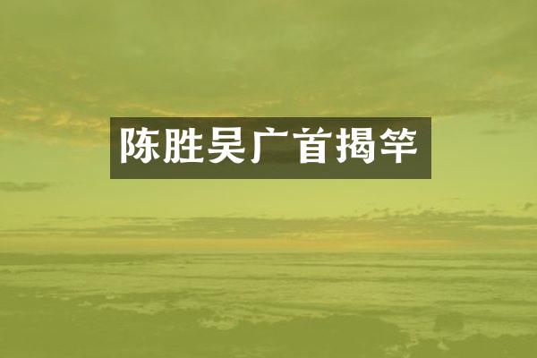 陈胜吴广首揭竿
