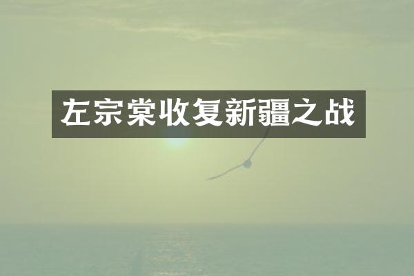 左宗棠收复新疆之战