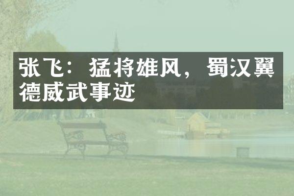 张飞：猛将雄风，蜀汉翼德威武事迹