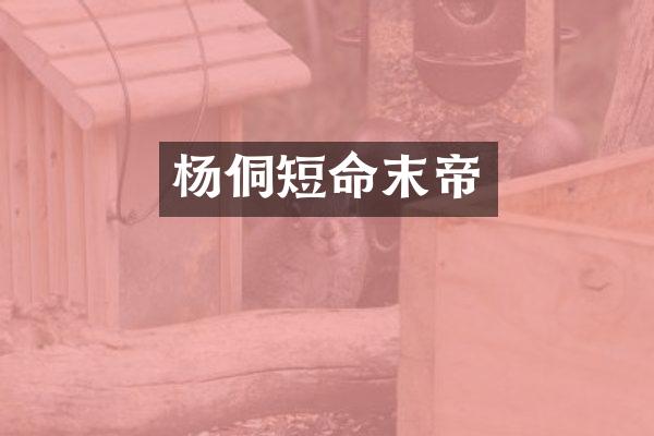 杨侗短命末帝