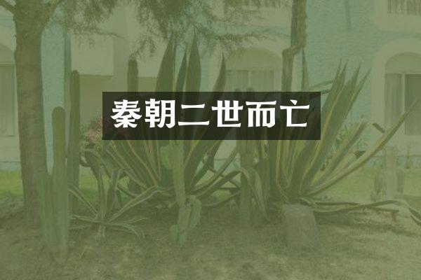 秦朝二世而亡