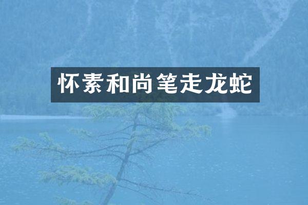怀素和尚笔走龙蛇