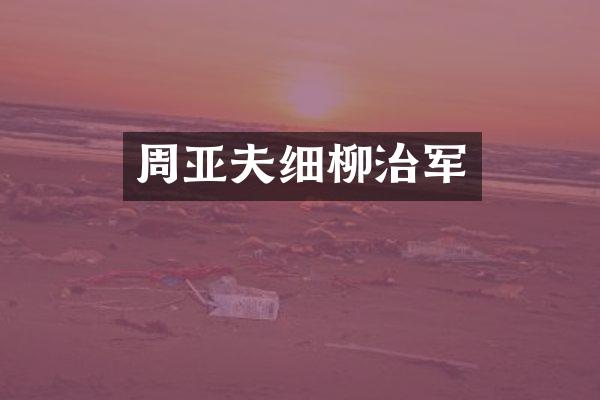 周亚夫细柳治军