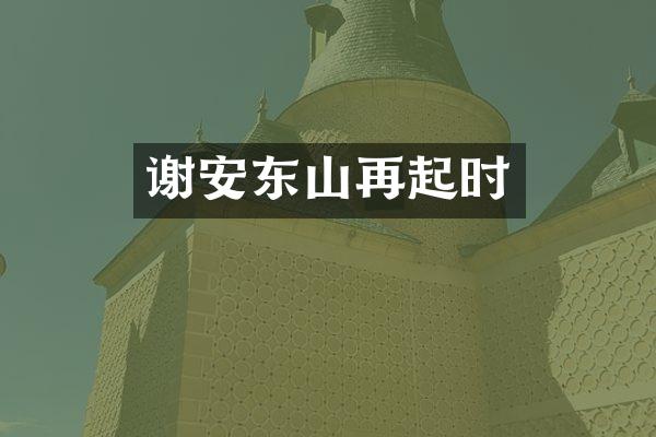 谢安东山再起时