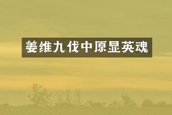 姜维九伐中原显英魂