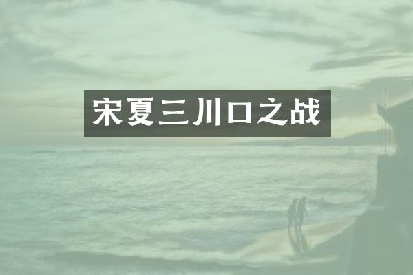 宋夏三川口之战
