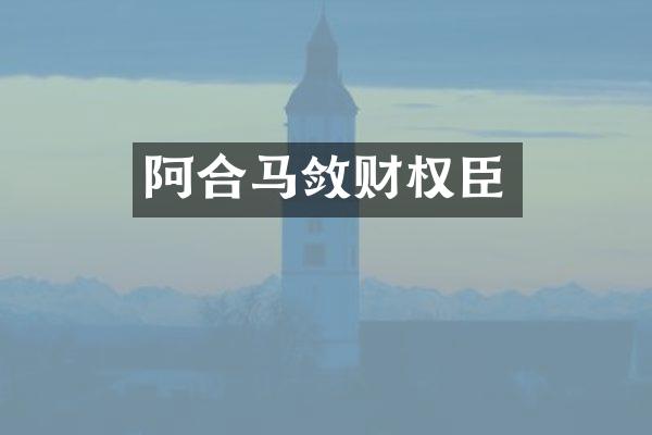 阿合马敛财权臣
