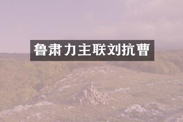 鲁肃力主联刘抗曹