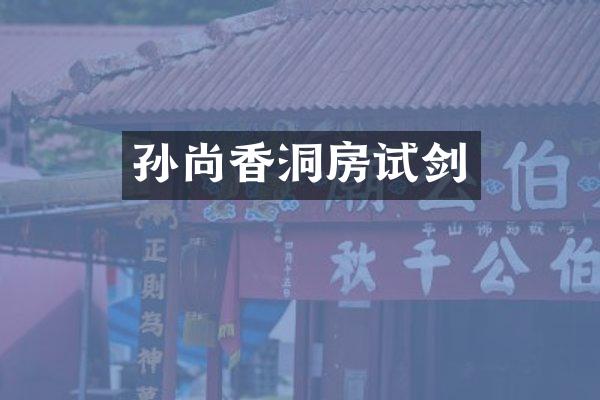 孙尚香洞房试剑