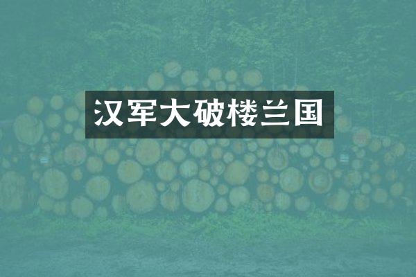 汉军大破楼兰国