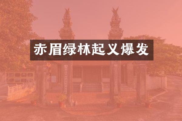 赤眉绿林起义爆发