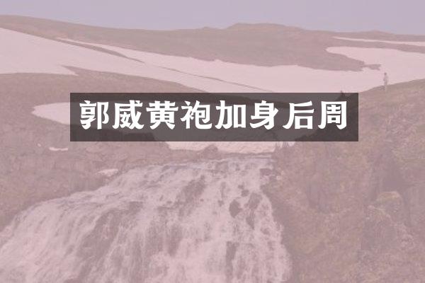 郭威黄袍加身后周
