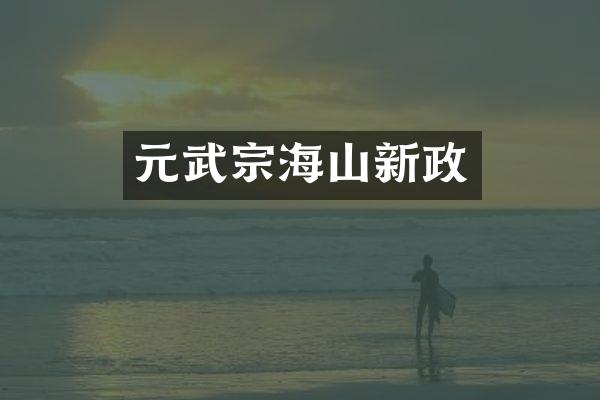 元武宗海山新政