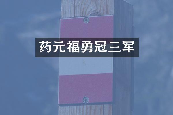 药元福勇冠三军