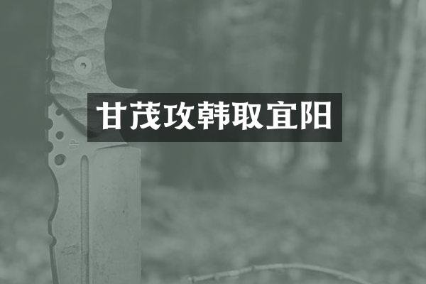 甘茂攻韩取宜阳