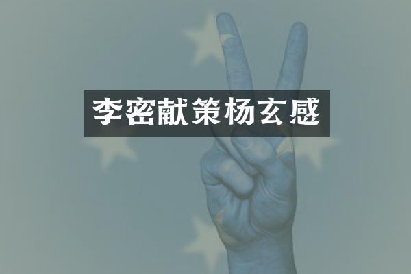 李密献策杨玄感