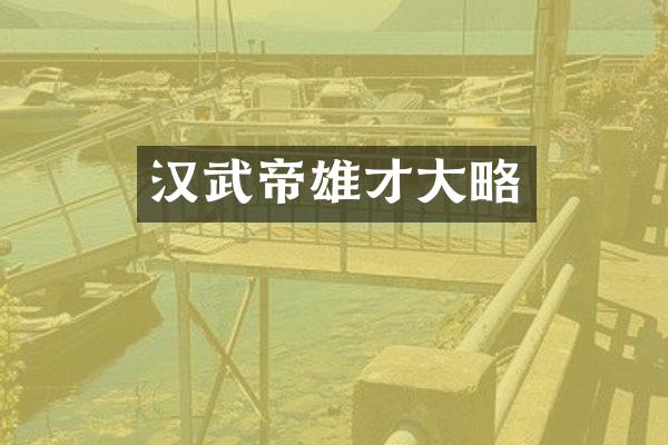 汉武帝雄才大略