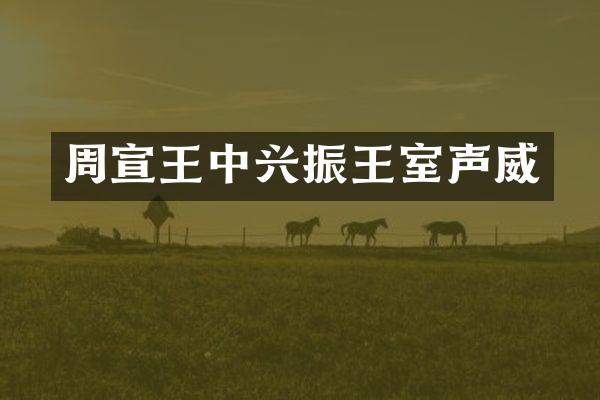 周宣王中兴振王室声威