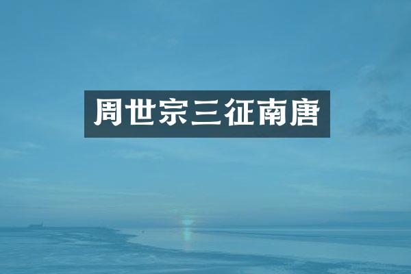 周世宗三征南唐