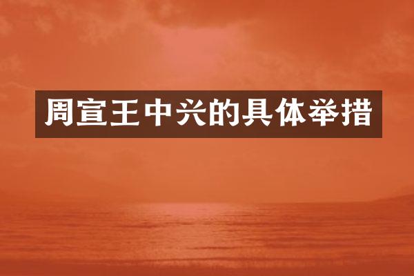 周宣王中兴的具体举措