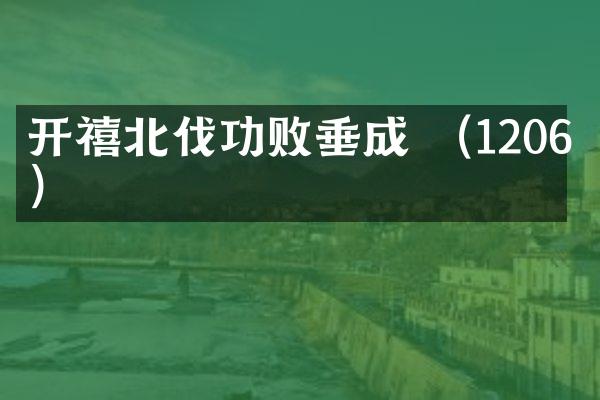 开禧北伐功败垂成 （1206年）