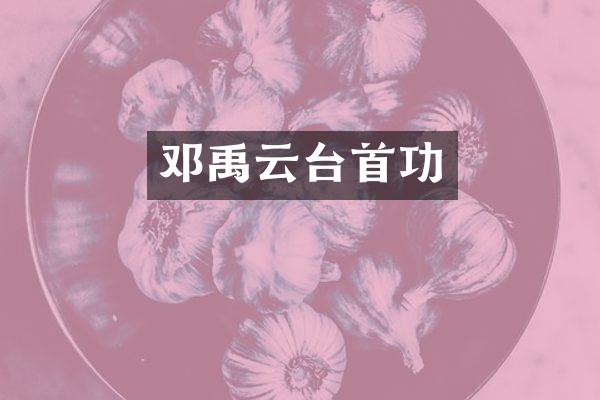 邓禹云台首功