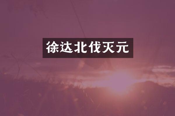 徐达北伐灭元