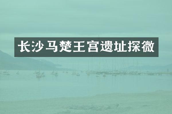 长沙马楚王宫遗址探微