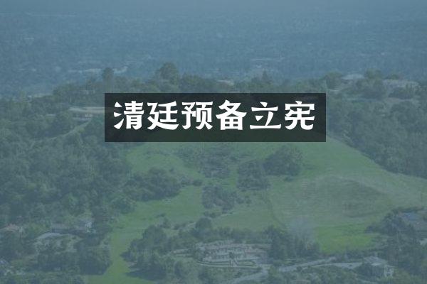 清廷预备立宪