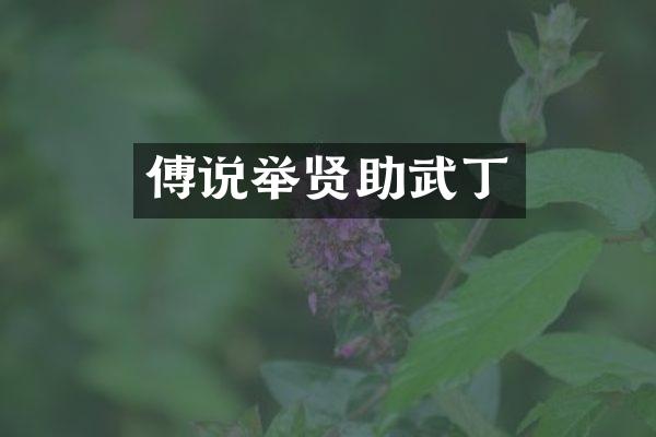 傅说举贤助武丁