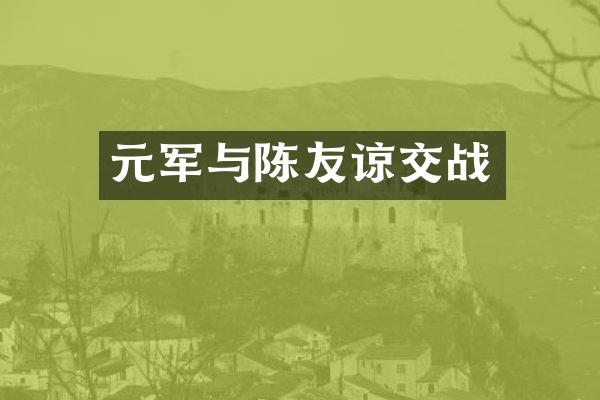 元军与陈友谅交战