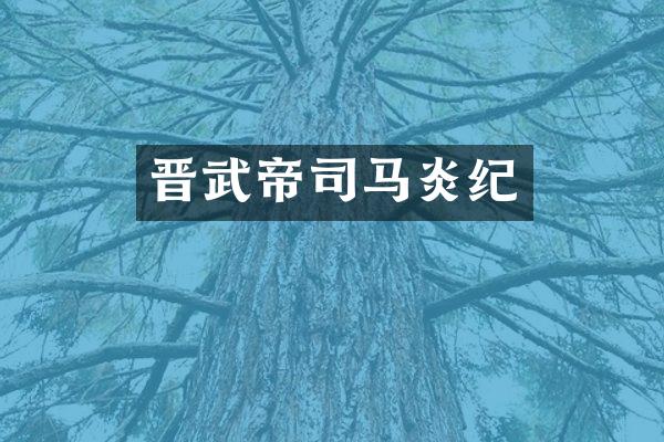 晋武帝司马炎纪