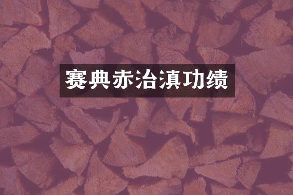 赛典赤治滇功绩
