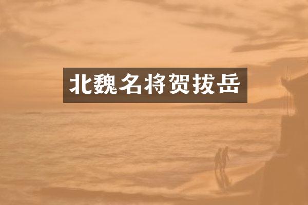 北魏名将贺拔岳