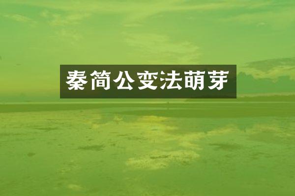 秦简公变法萌芽