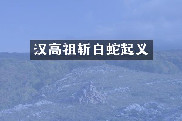 汉高祖斩白蛇起义