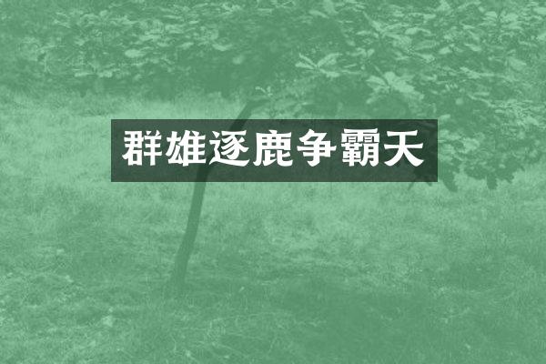 群雄逐鹿争霸天