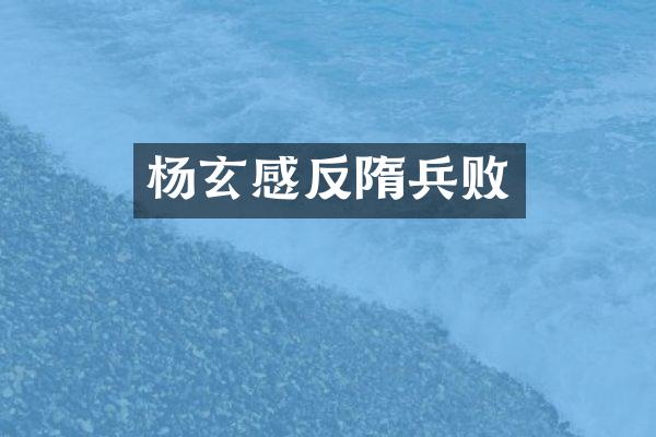 杨玄感反隋兵败