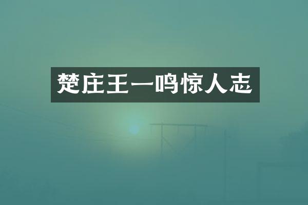 楚庄王一鸣惊人志