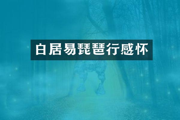 白居易琵琶行感怀