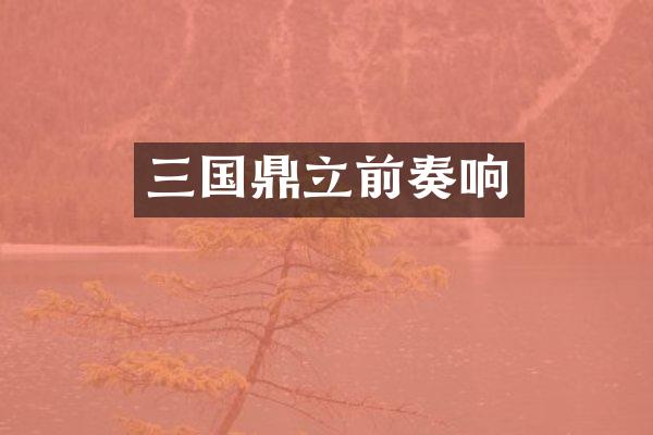三国鼎立前奏响