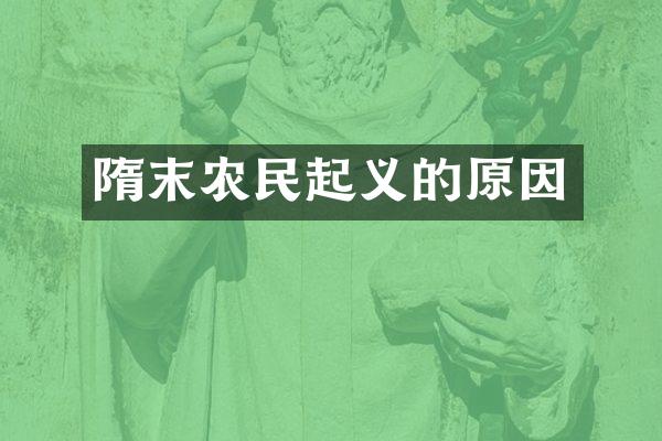 隋末农民起义的原因