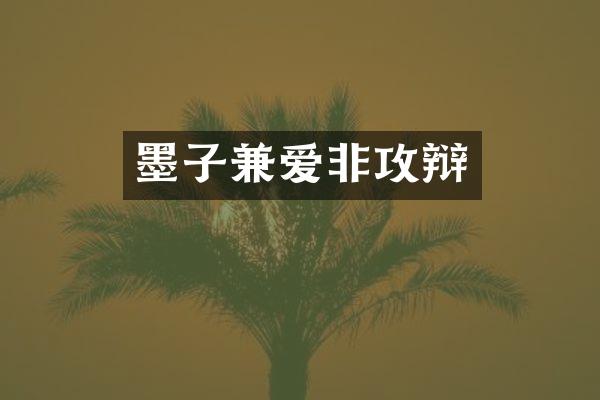 墨子兼爱非攻辩