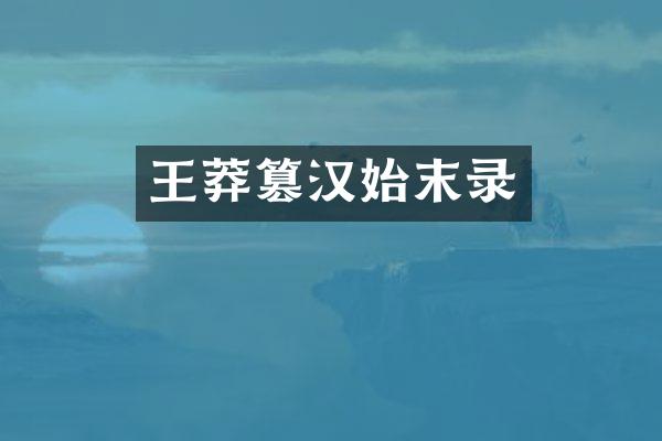 王莽篡汉始末录