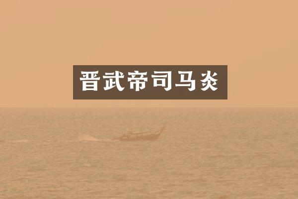 晋武帝司马炎